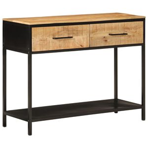 vidaXL Konsolip&ouml;yt&auml; 100x35x76 cm t&auml;ysi mangopuu ja rauta