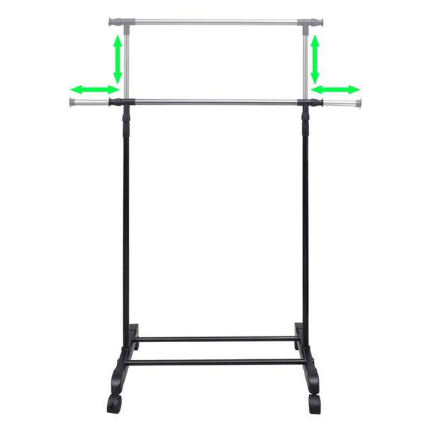 vidaXL S&auml;&auml;dett&auml;v&auml;t vaaterekit 2 kpl 1 ripustustanko