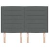 vidaXL Päätylevy päätyllä Tumma harmaa 144 cm Nahkavaatetus