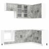 vidaXL Keitti&ouml; Yksikk&ouml; LUCCA 8 pcs Betoninharmaa Tekninen puu