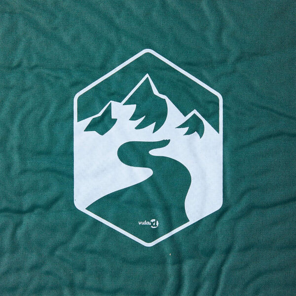 vidaXL Itsetäyttyvä retkeilypatja tyynyllä vihreä