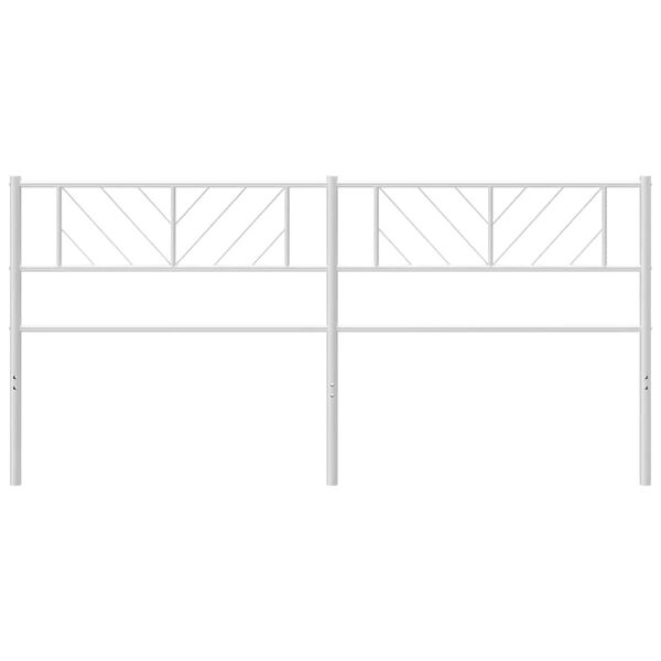 vidaXL Metallinen vaihtop&auml;&auml;ty valkoinen 180 cm