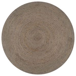 vidaXL K&auml;sintehty py&ouml;re&auml; juuttimatto 150 cm harmaa