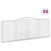 vidaXL Kaarevat kivikorit 6 kpl 400x30x140/160 cm galvanoitu rauta