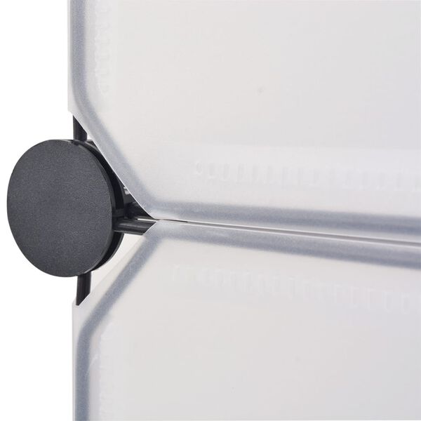 vidaXL Kenkäteline 10 toisiinsa kiinnitettävällä lokerolla Valkoinen