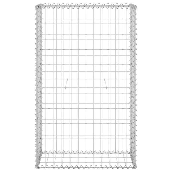 vidaXL Gabion-kivikori kansilla galvanoitu ter&auml;s 60x30x100 cm