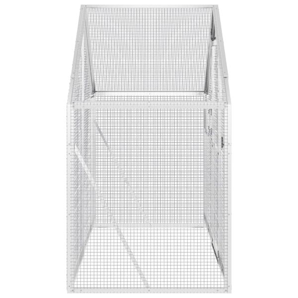 vidaXL Aviaario hopea 79x100x185 cm alumiini