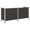 vidaXL Roska-aitaus Harmaa 237 x 85 x 115 cm Alumiini ja WPC