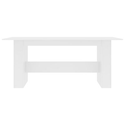vidaXL Ruokapöytä valkoinen 180x90x76 cm lastulevy