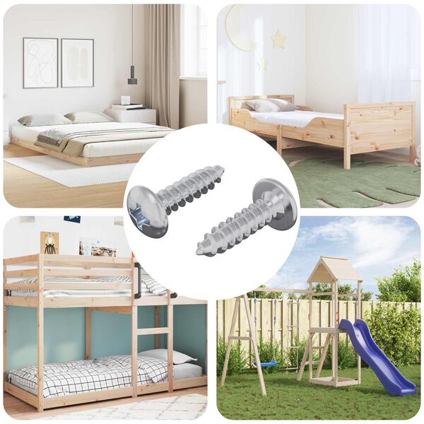 vidaXL Ruuvi 2 pcs Hopea M4 x 16 mm Ter&auml;s