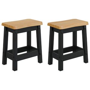 vidaXL Baarijakkara EKAI 2 kpl Musta 40 x 29 x 45,5 cm T&auml;ysi m&auml;nty