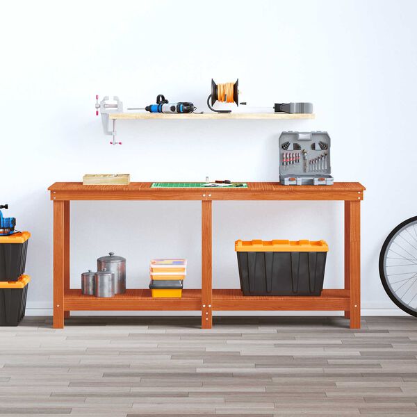 vidaXL Ty&ouml;p&ouml;yt&auml; Vahans&auml;vyinen Ruskea 180 x 50 x 80 cm Massiivim&auml;nty