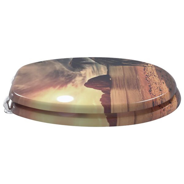 vidaXL WC-istuin Oranssi 44 x 38 cm MDF-levy