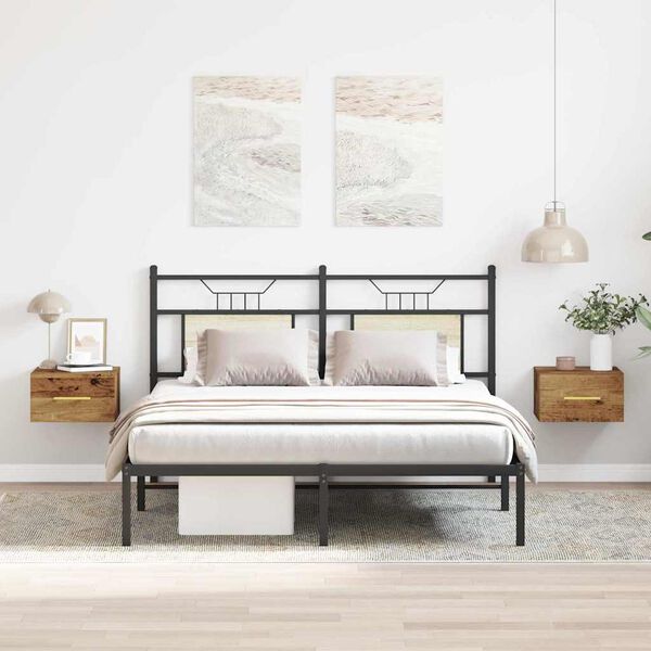 vidaXL Y&ouml;p&ouml;yt&auml;kaappi 2 pcs Vanha puu 35 x 35 x 20 cm Tekninen puu