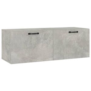 vidaXL Sein&auml;kaappi betoninharmaa 100x36,5x35 cm tekninen puu