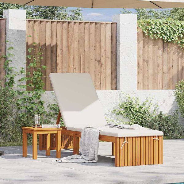 vidaXL Aurinkotuoli 1-henkilö Ruskea 200 x 55 x 94 cm Täysi Akaasiapuu