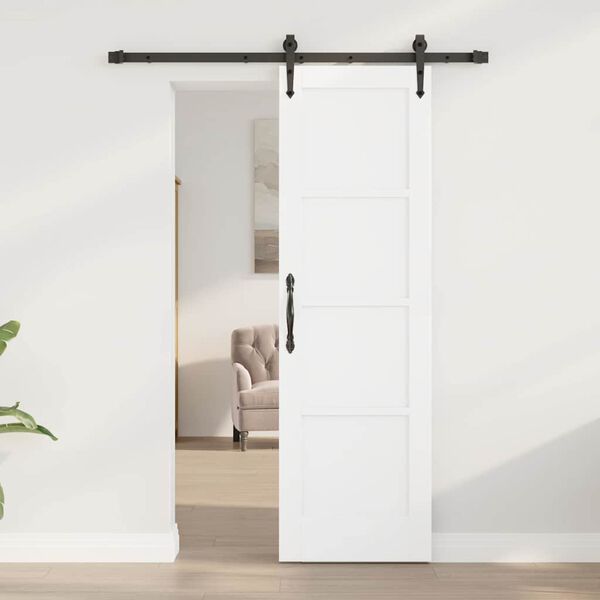 vidaXL Liukuovi ORKDAL Valkoinen 61 x 198,5 cm Massiivinen m&auml;nty