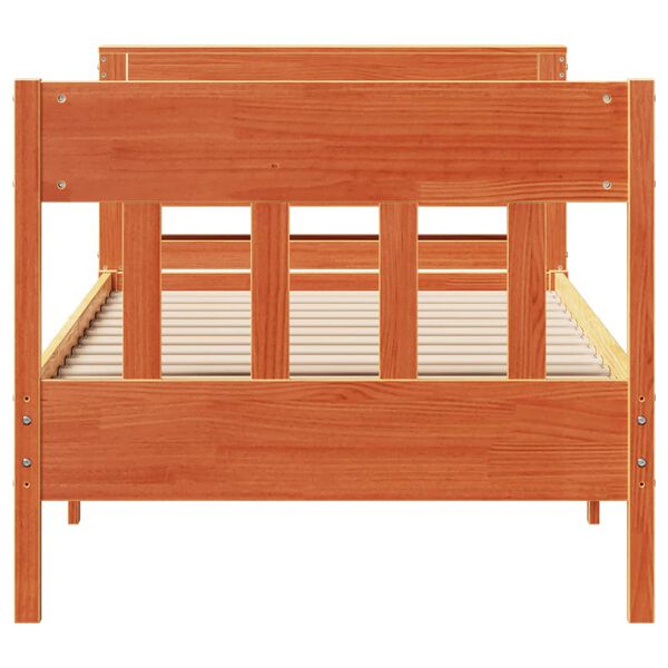 vidaXL S&auml;ngynrunko ilman patjaa vahanruskea 90x200 cm t&auml;ysi m&auml;nty