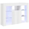 vidaXL Kulma LED TV -kaappi Korkean kiiltoinen Valkoinen 100x40x68cm