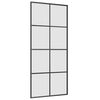 vidaXL Liukuovi asennustarvikkeilla musta 90x205 cm ESG lasi