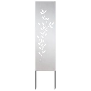 vidaXL Puutarhan yksityisyyden verho Kukallinen Hopea 32 x 140 cm