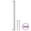 vidaXL Kaapin kahvat 10 kpl hopea 320 mm ruostumaton ter&auml;s