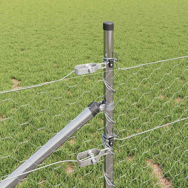 vidaXL Aitalatu Hopea 25 x 0,8 m (50 mm verkko) Teräs