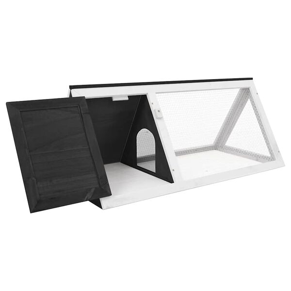 vidaXL El&auml;inh&auml;kki/kaninkoppi harmaa puu