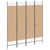 vidaXL 4-paneelinen huoneen jakaja Beige 160 x 180 cm Kangas