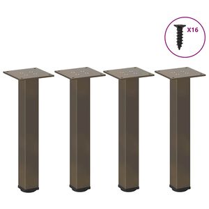 vidaXL Sohvap&ouml;yd&auml;n jalat 4 kpl Luonnonv&auml;rinen ter&auml;s 42-44 cm Ter&auml;s