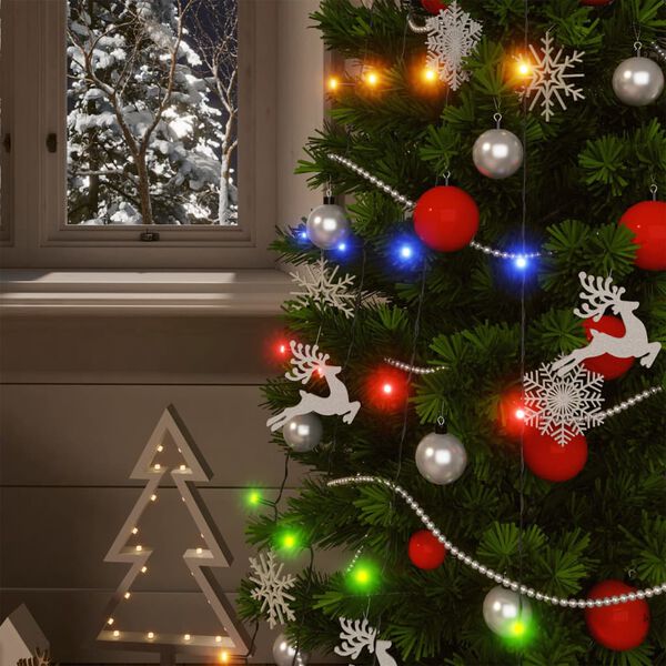 vidaXL Aurinkoenergiakeijuvalot 2 kpl 2x200 LED värikäs sisä/ulko