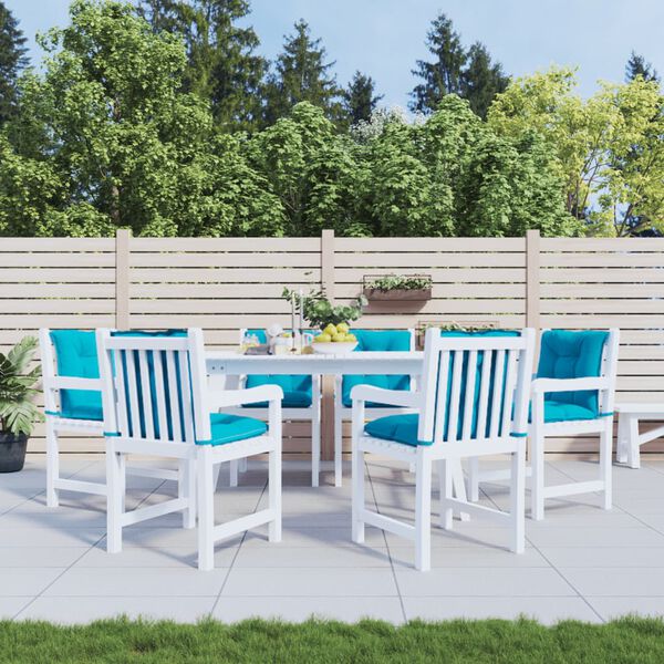 vidaXL Ulkotuolin tyynyt 6 kpl turkoosi 100x50x7 cm kangas