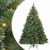 vidaXL Tekojoulukuusi 300 LED-valoilla Vihre&auml; 210 cm PE ja PVC