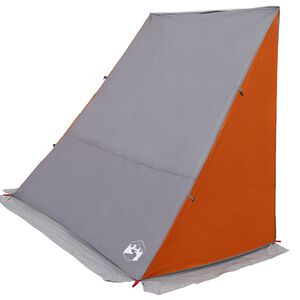 vidaXL Takaluukkuteltta Harmaa ja oranssi 190 x 150 x 185 cm taffeta