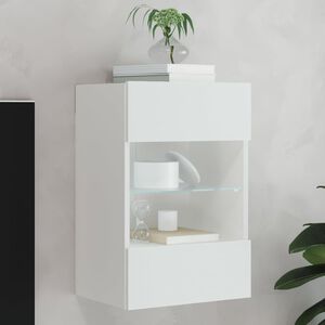 vidaXL TV-sein&auml;kaappi LED-valoilla valkoinen 40x30x60,5 cm