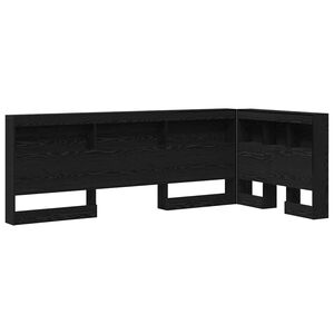 vidaXL S&auml;ilytysp&auml;&auml;ty hyllyll&auml; p&auml;&auml;tyll&auml; Musta tammi. 80 cm Tekninen puu