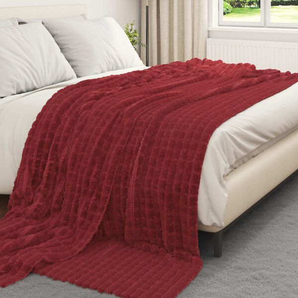vidaXL Heittop&auml;&auml;llys 6 pcs Bordeaux punainen 240 x 220 cm Fleese