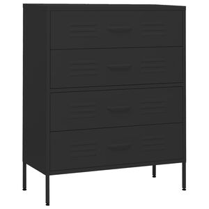 vidaXL Lipasto musta 80x35x101,5 cm ter&auml;s