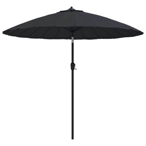 vidaXL Aurinkovarjo alumiinitanko 250 cm musta