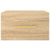 vidaXL Sein&auml;kiinnitett&auml;v&auml;t y&ouml;p&ouml;yd&auml;t 2 kpl Sonoma-tammi 35x35x20 cm