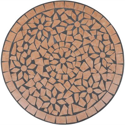 vidaXL 3-osainen Bistrokalustesarja mosaiikki terrakotta