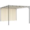 vidaXL Puutarhan huvimaja sivuverholla 4x3x2,25 cm kerma