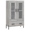 vidaXL Kaappi harmaa Sonoma 69,5x31x115 cm tekninen puu
