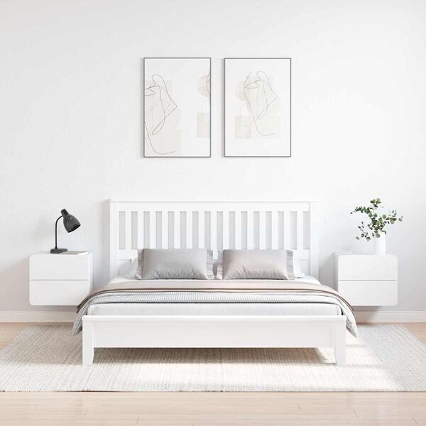 vidaXL Y&ouml;p&ouml;yt&auml; 2 pcs Valkoinen 39 x 34 x 33 cm T&auml;ysi m&auml;nty