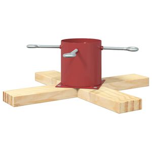 vidaXL Joulukuusen Jalusta Punainen 50 x 50 x 16 cm T&auml;ysi m&auml;nty