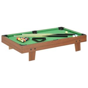 vidaXL 1-metrin mini-biljardip&ouml;yt&auml; 92x52x19 cm ruskea ja vihre&auml;