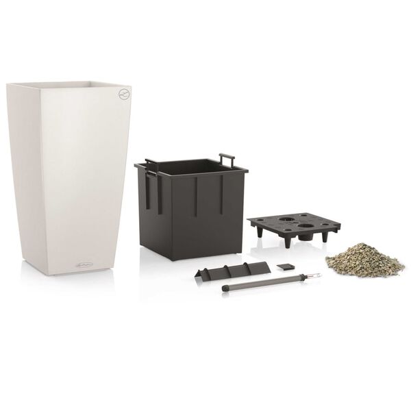 LECHUZA Kukkalaatikko Cubico Color 40 ALL-IN-ONE valkoinen 13150