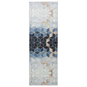 vidaXL Mattojuoksija LESAKA Hopea 80 x 350 cm Timantti sametti