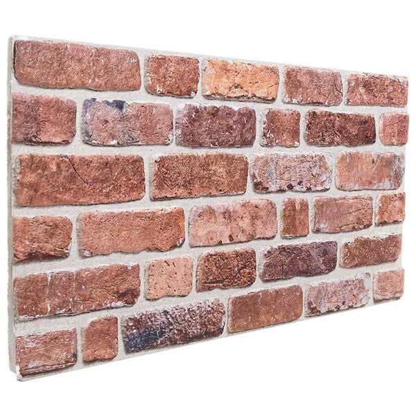 vidaXL 3D-sein&auml;paneelit 10 kpl punainen 100x50 cm EPS