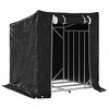 vidaxL Polttopuuteline sadesuojalla 100,5x100,5x110,5 cm